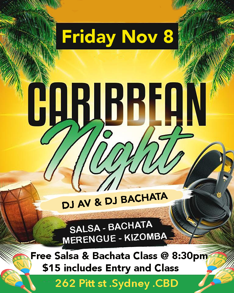 CARIBBEAN NIGHT SALSA BACHATA MERENGUE KIZOMBA