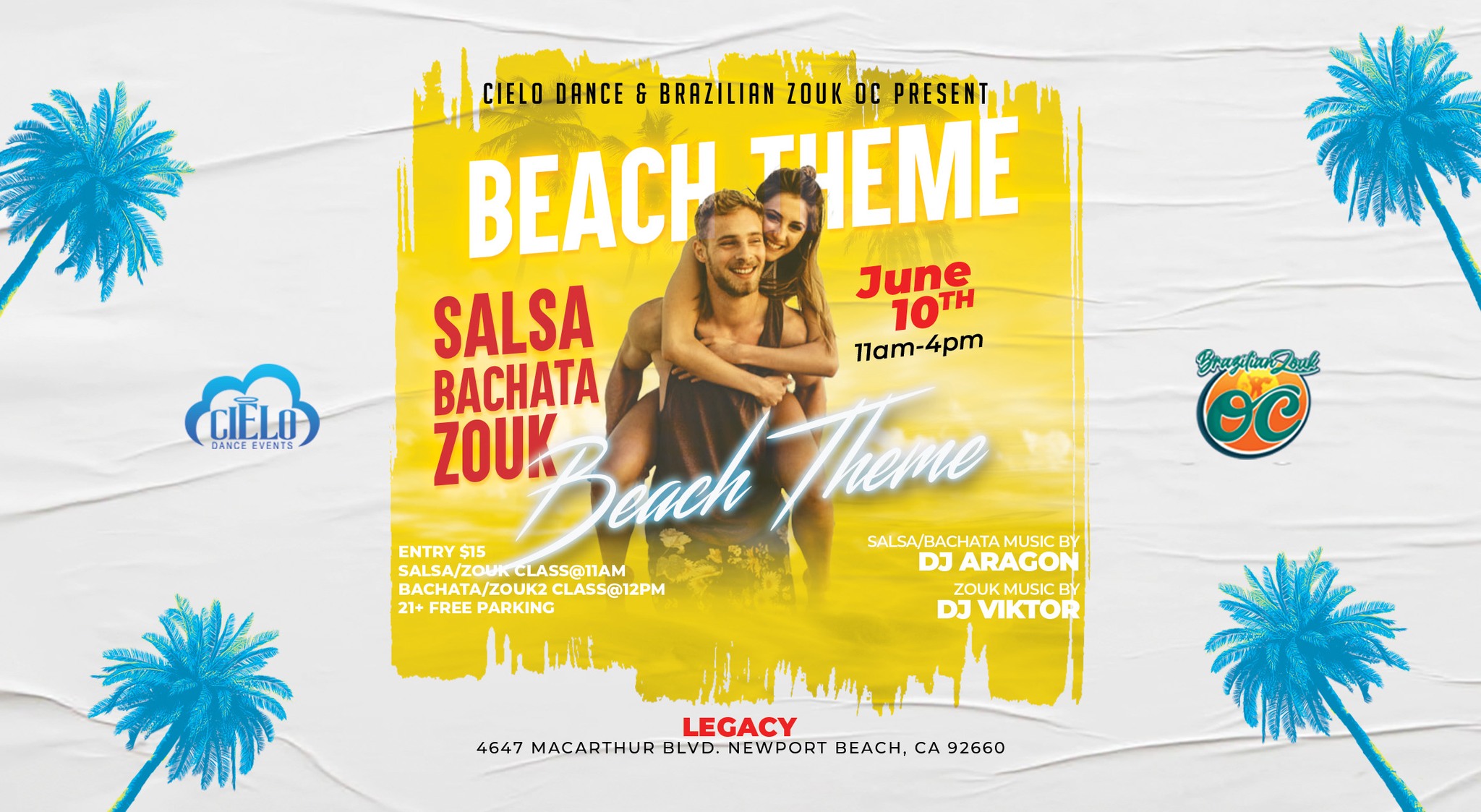 Beach Theme Day Party At Legacy - June 10th