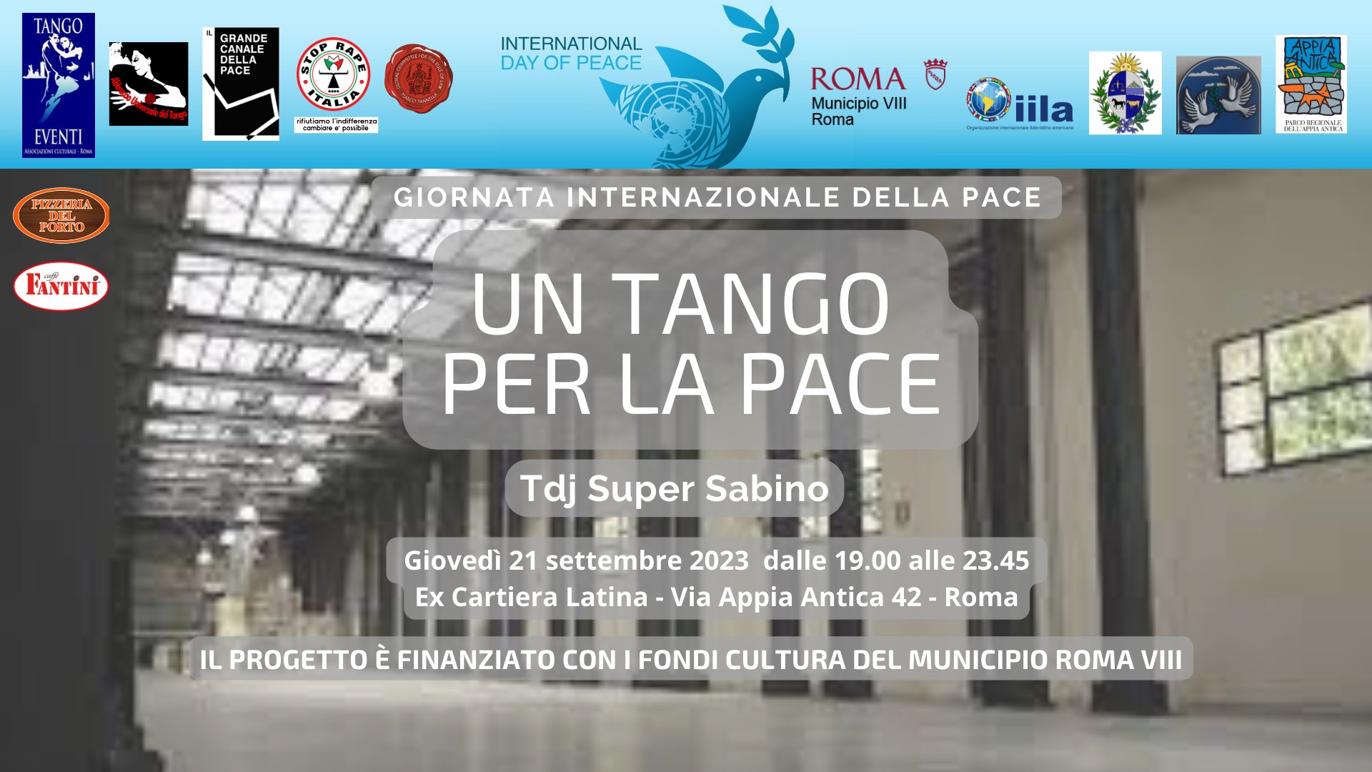 "UN TANGO PER LA PACE" I°Ed.Tdj Super Sabino Evento unico per la Giornata mondiale della Pace 2023