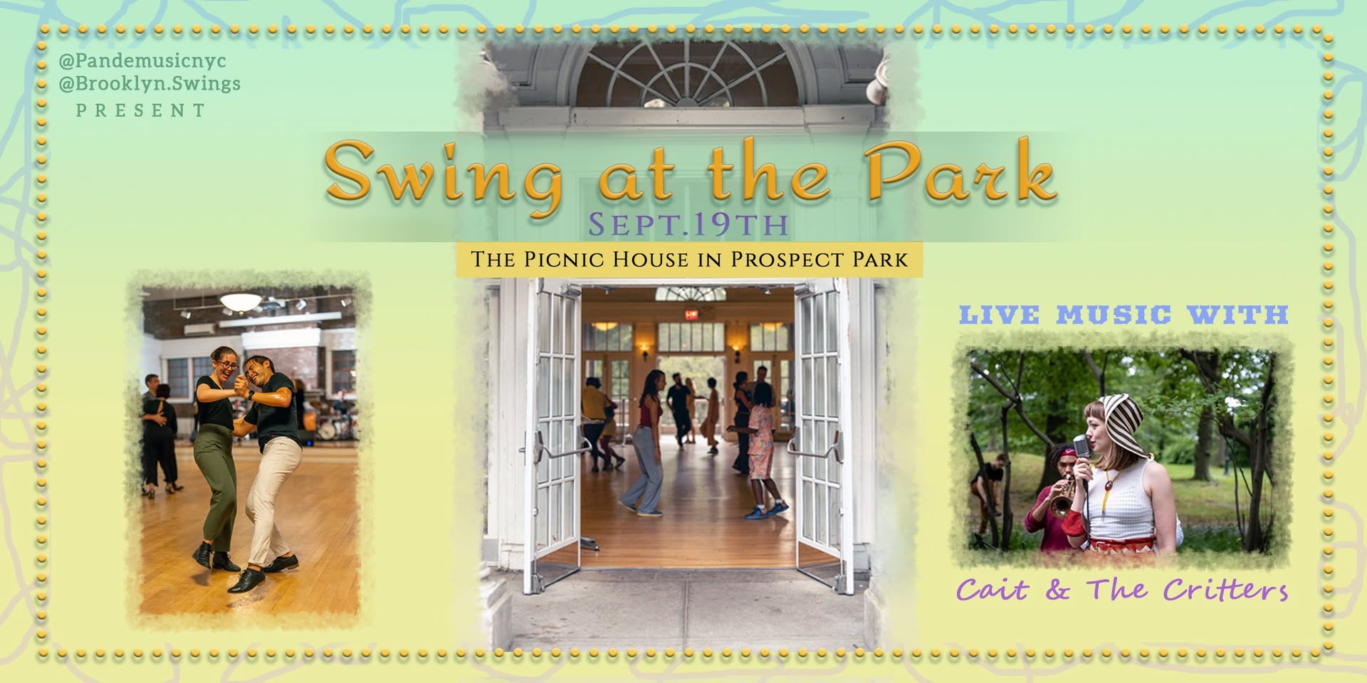 Swing at the Park: Prospect Park + Dance Lesson + Live Jazz with Cait & the Critters