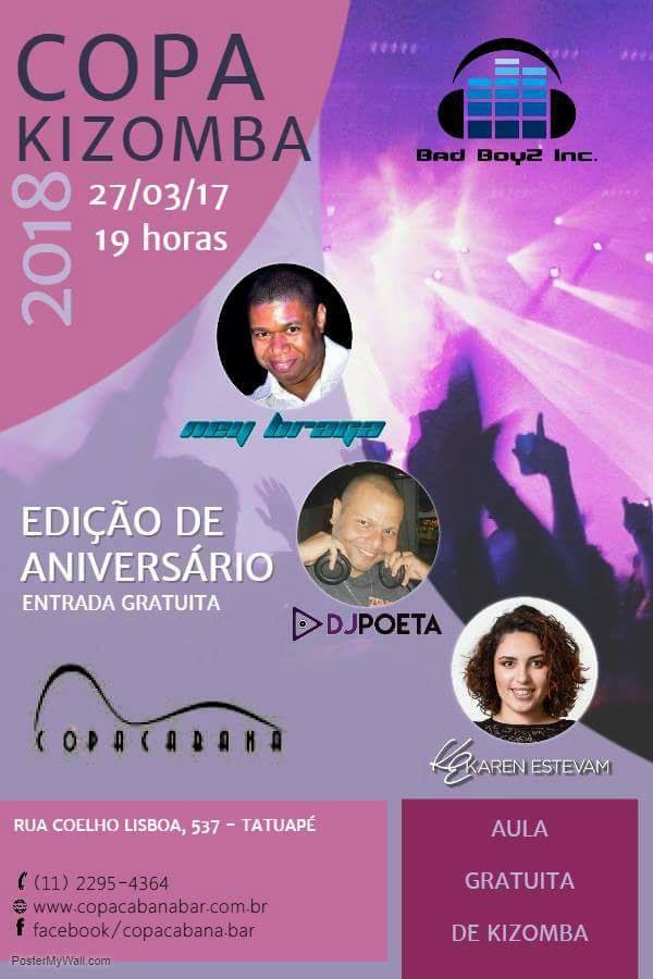CopaKizomba - Edição Março 18 - 1 ano de projeto!