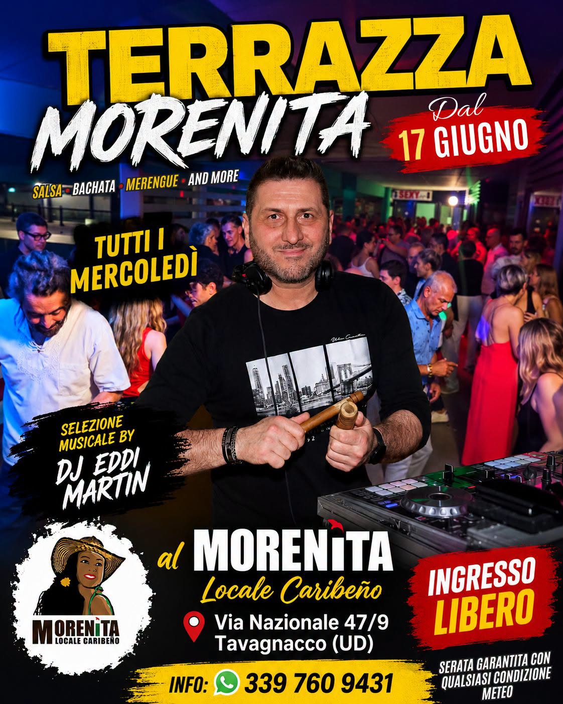 𝑻𝑬𝑹𝑹𝑨𝒁𝒁𝑨 𝑴𝑶𝑹𝑬𝑵𝑰𝑻𝑨 TUTTI I MERCOLEDI' D'ESTATE