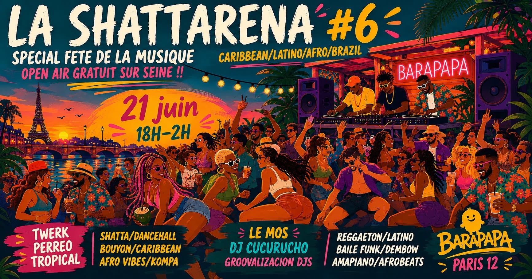 Shattarena #6 spécial Fête de la Musique en Free Open Air !!
