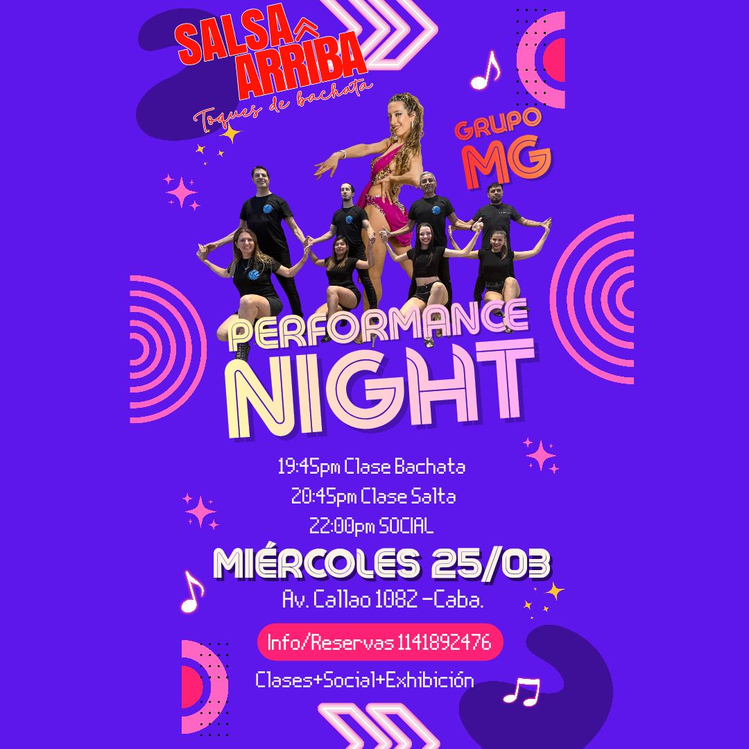 PERFORMANCE NIGHT en SALSA ARRIBA