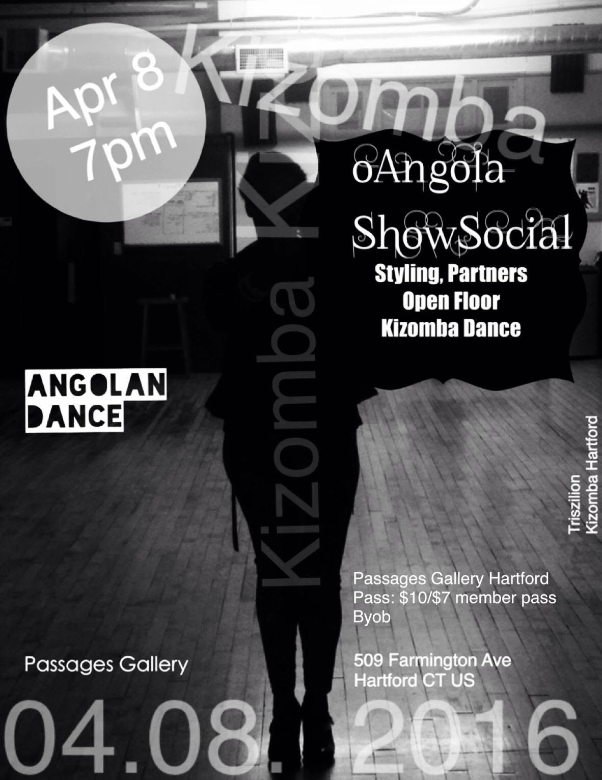 OAngola Kizomba ShowSocial 2.12.16 at Hartford Ballroom 7-10pm