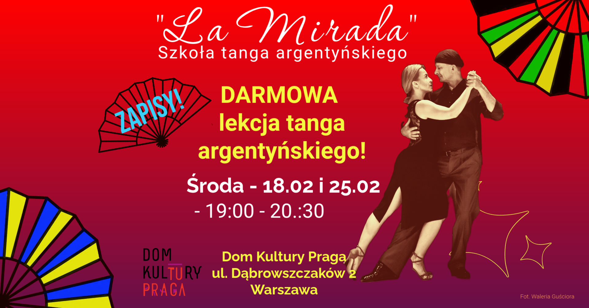 Darmowe lekcje pokazowe tanga argentyńskiego w DK Praga