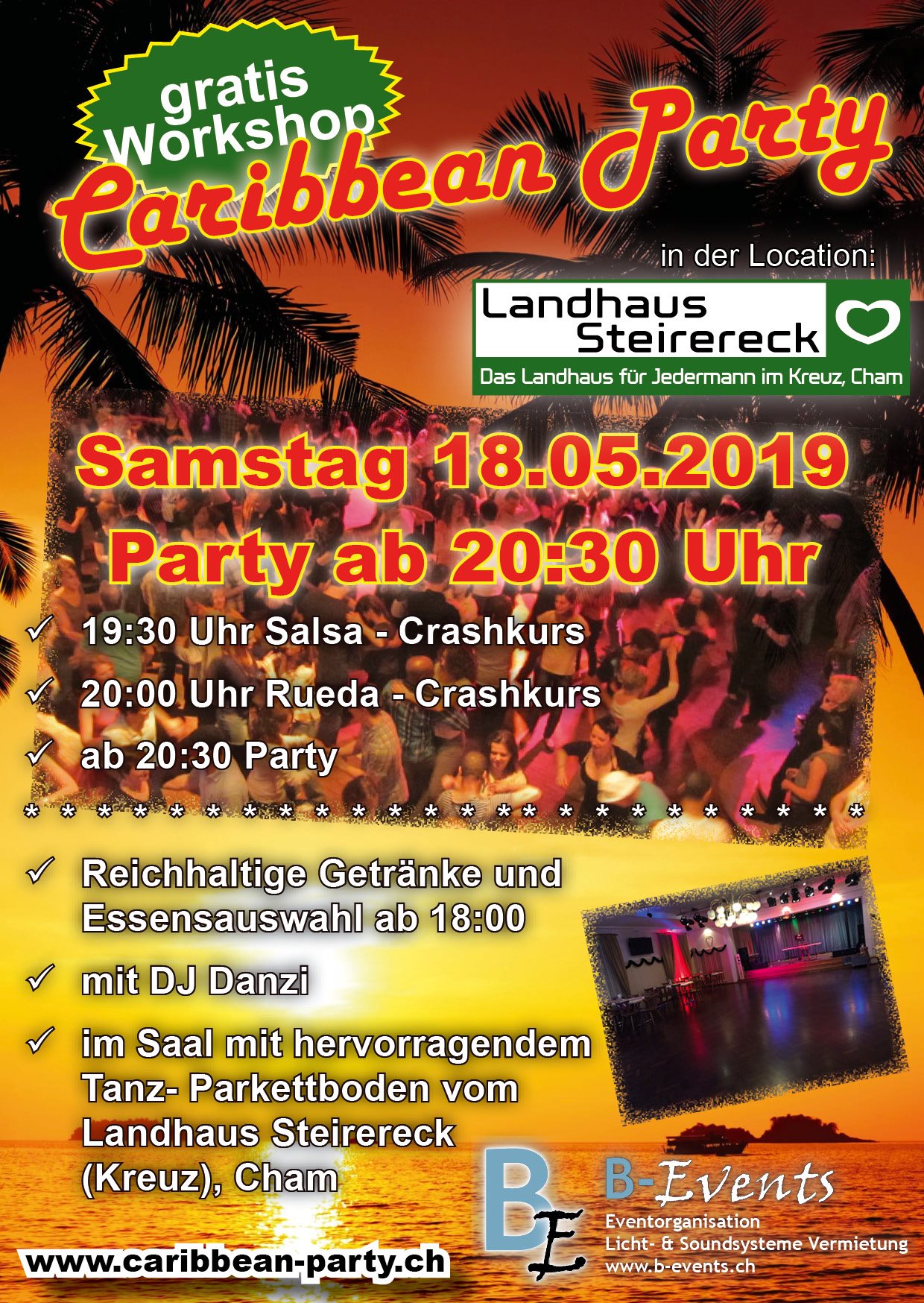 Caribbean Party im Steirereck Cham ☆ ★ & 2 gratis Workshops ☆ ★