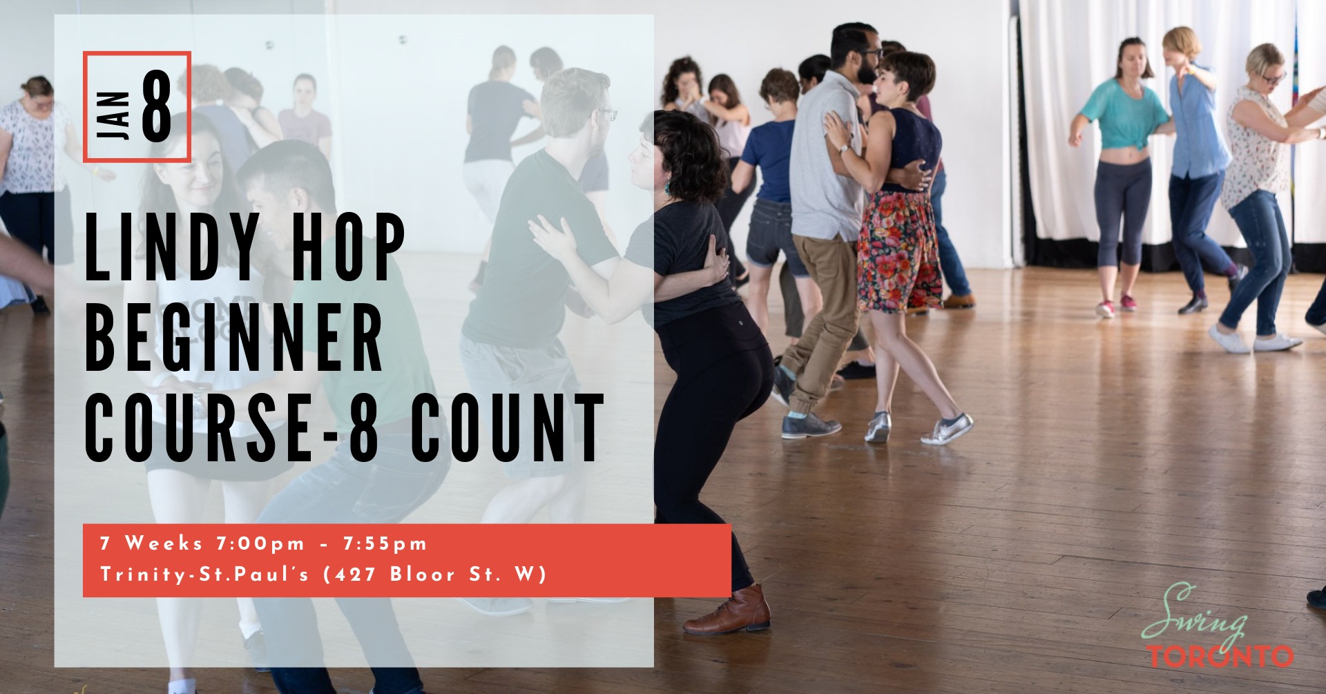 LEADS NEEDED - Lindy Hop Beginner 8-Count Course Starts Thursday January 8th, Seven Weeks!
