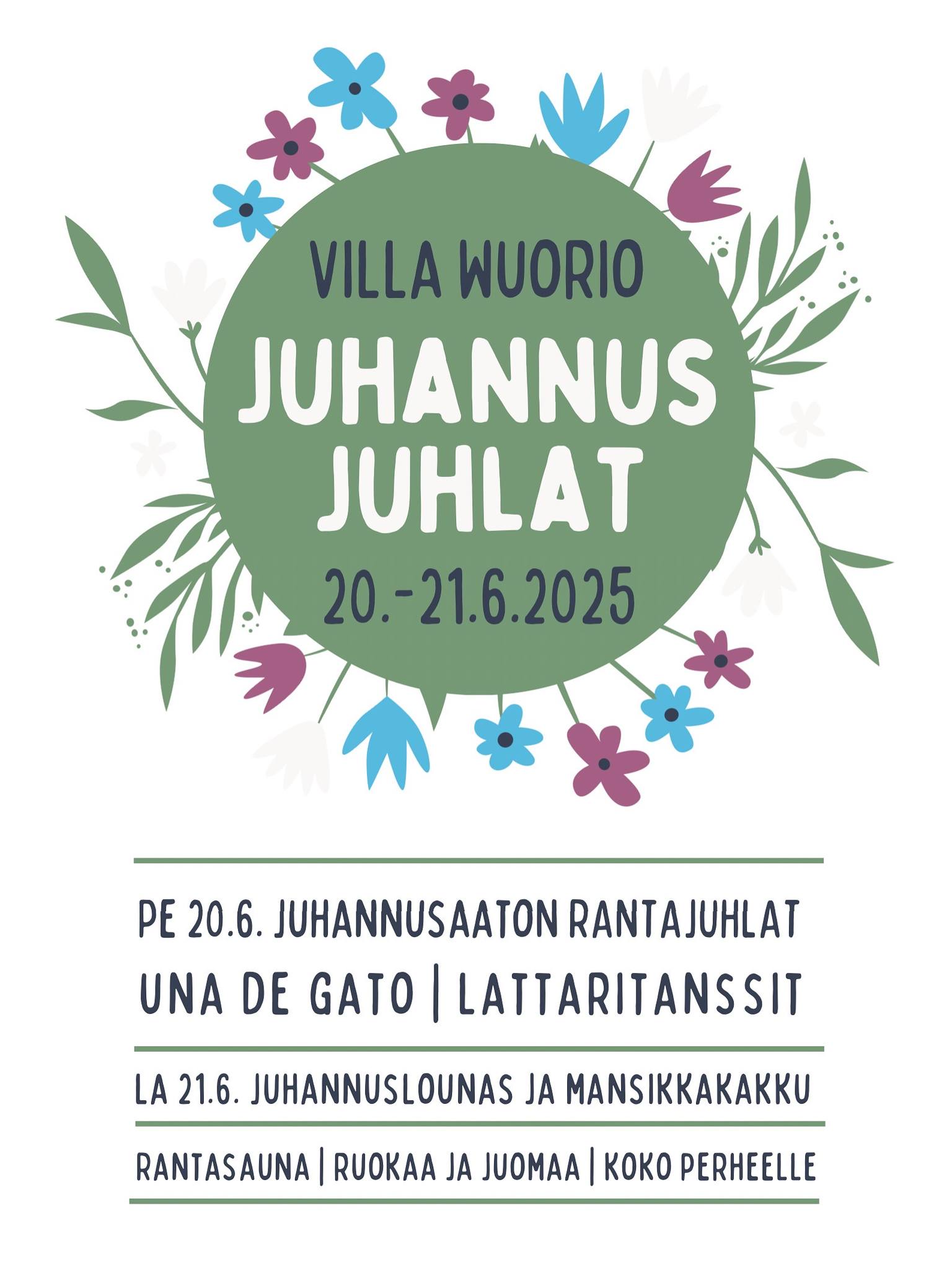 Juhannuksen Rantajuhlat Villa Wuoriossa