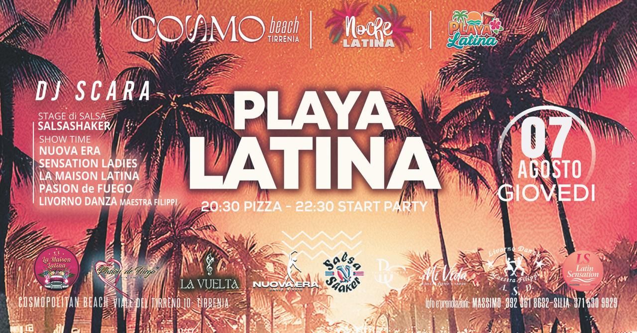PLAYA LATINA ⟡ GIOVEDì 7 AGOSTO