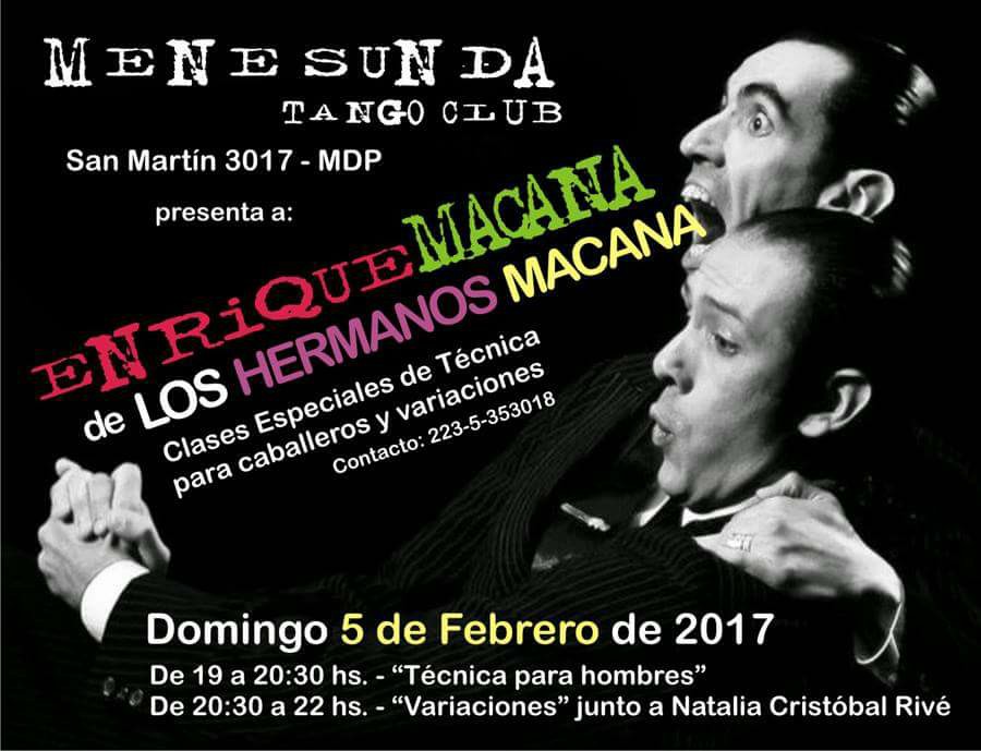 Enrique Macana (Los Hermanos Macana) En Menesunda Tango Club!