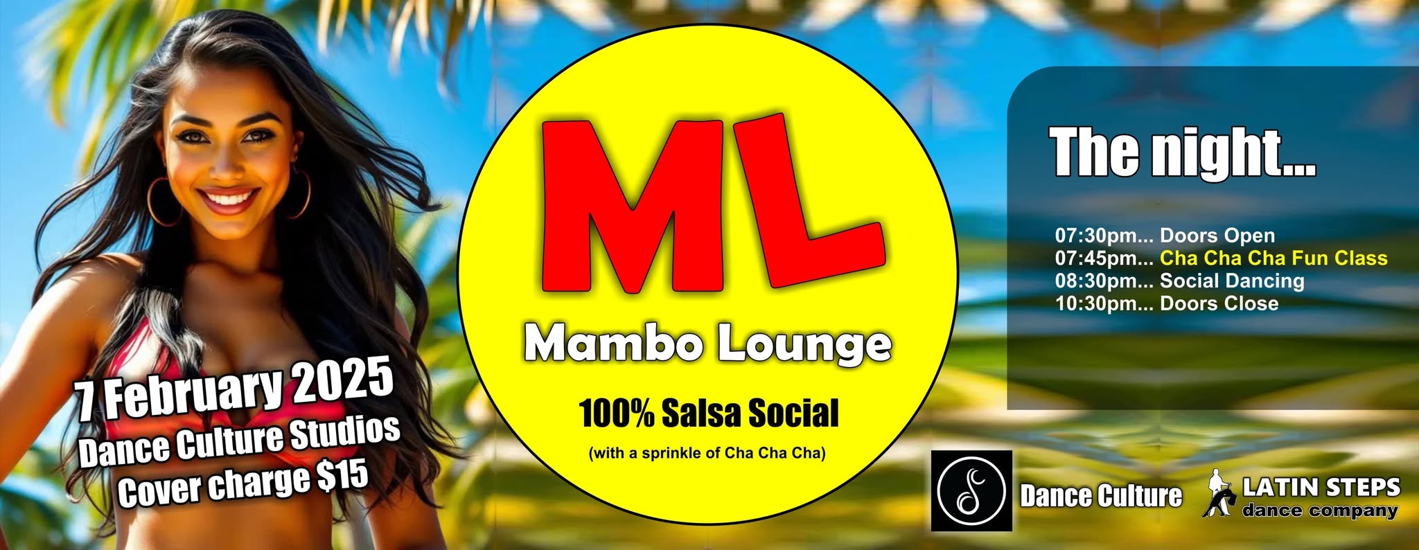 Mambo Lounge 100% Salsa Party Including fun Cha Cha Cha class