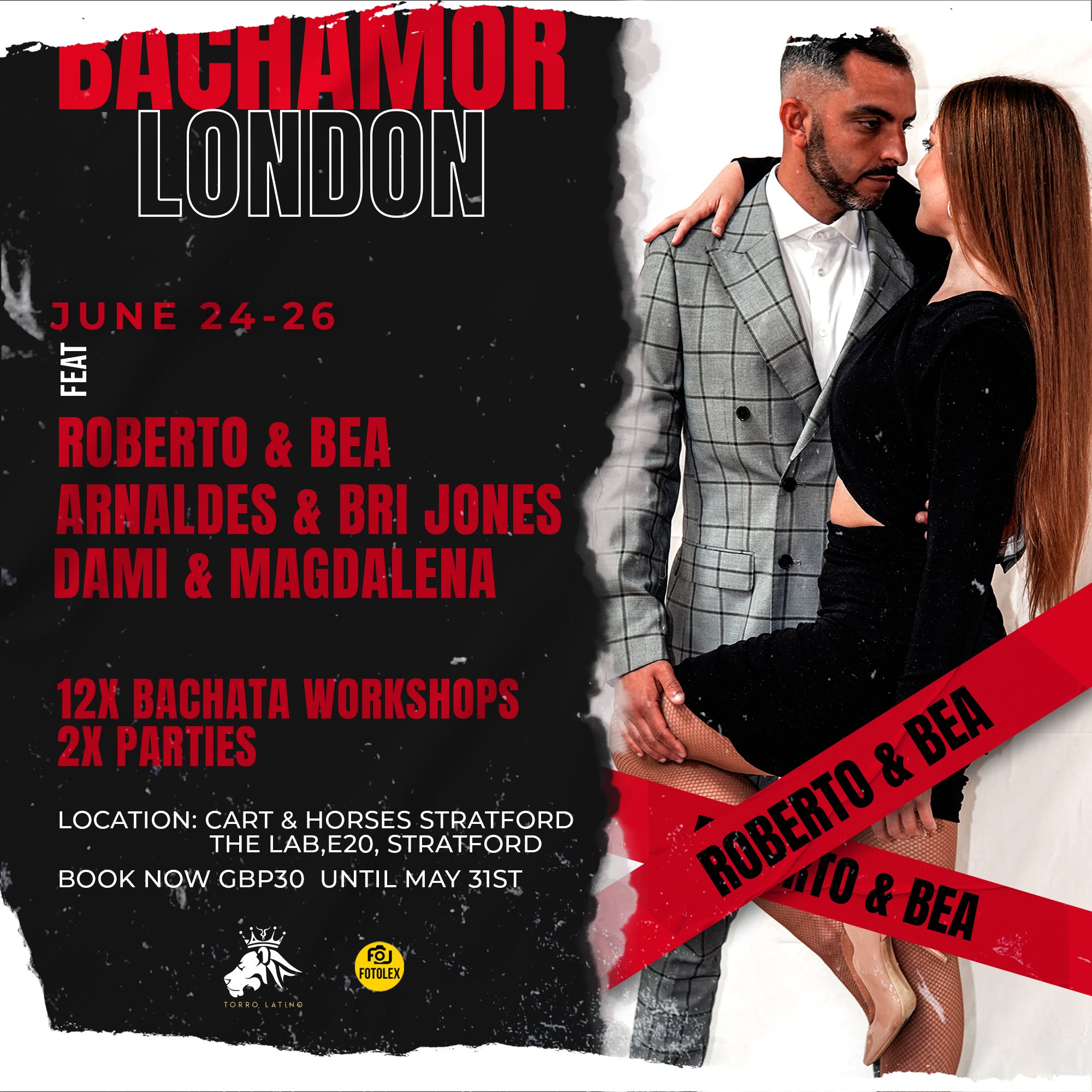 Bachamor London - Bachata bootcamp with Roberto & Beatrice