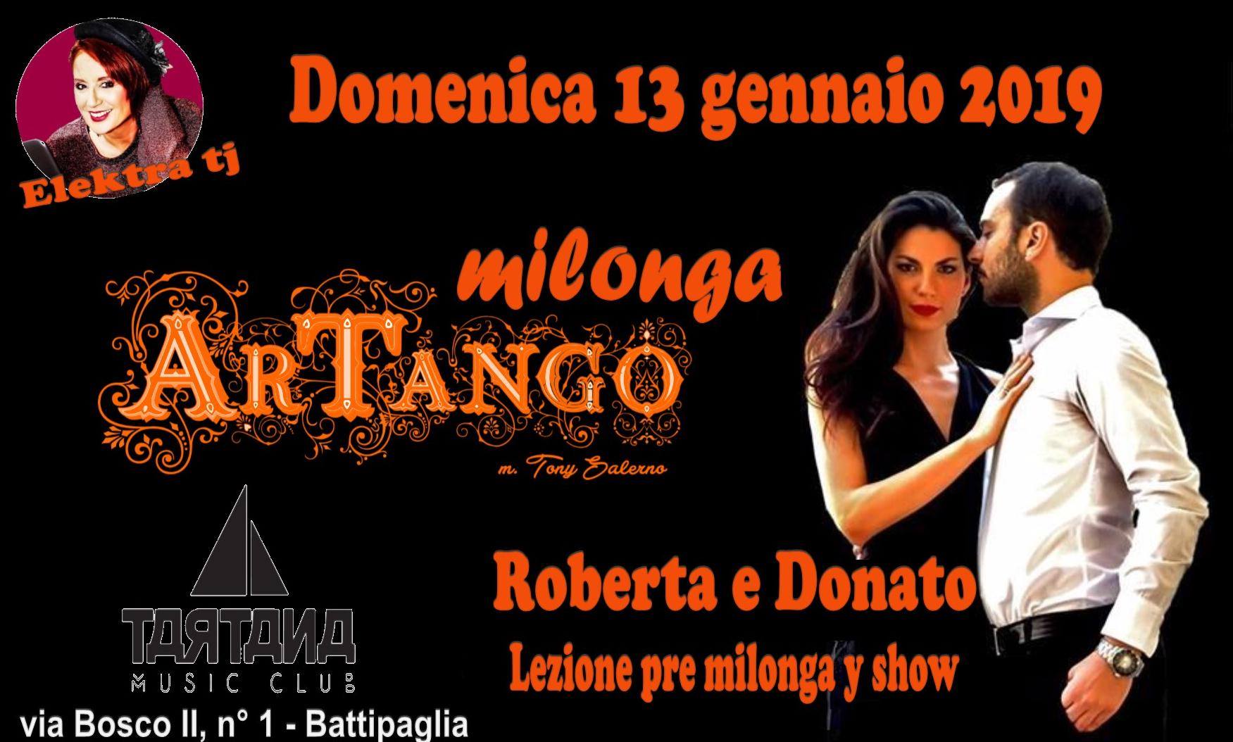 Domenica 13 gennaio, Milonga Artango Battipaglia