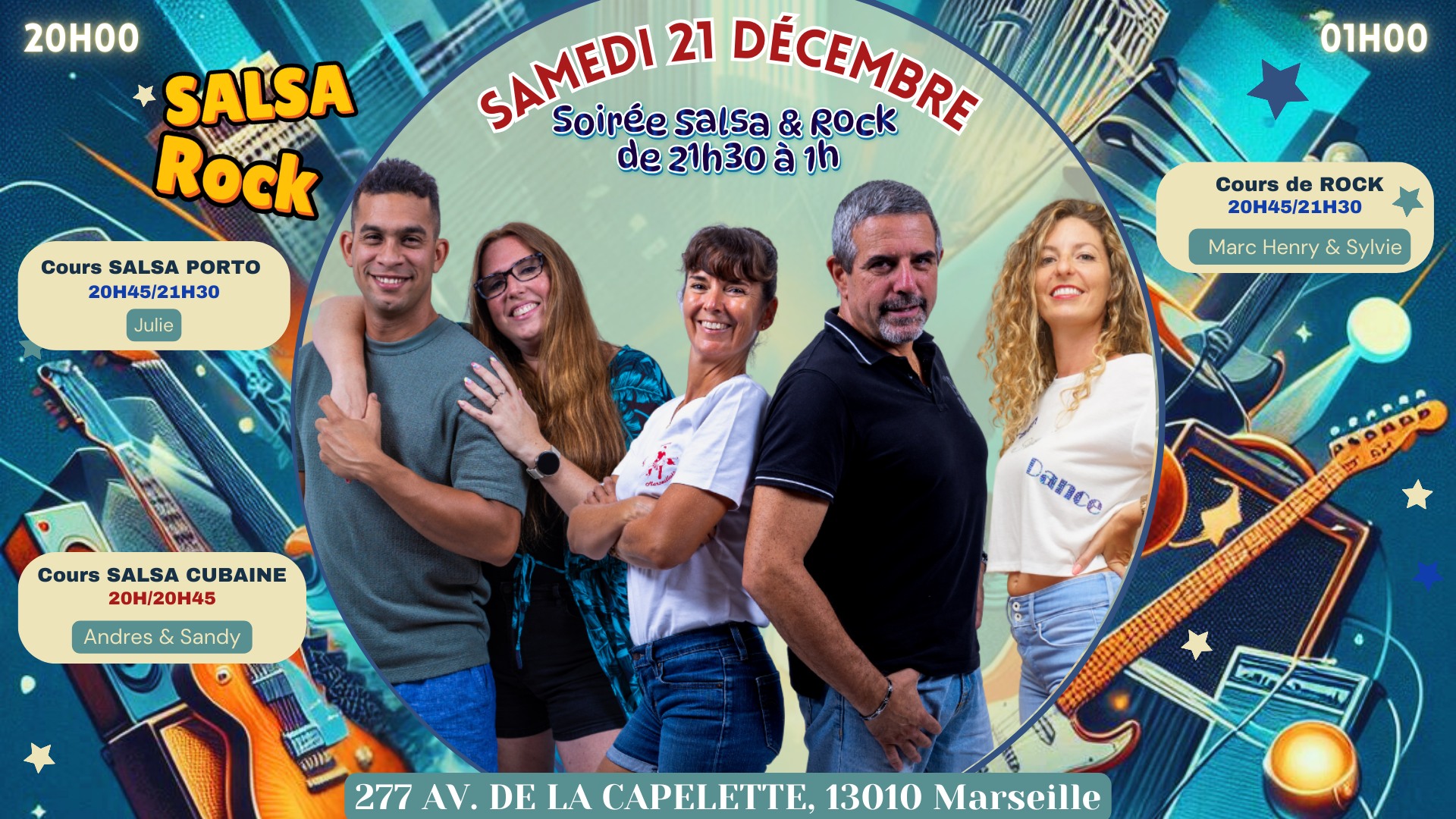 ⭐️💃🎸MDA - Soirée Salsa & Rock - 2 salles 2ambiances ⭐️💃🎸