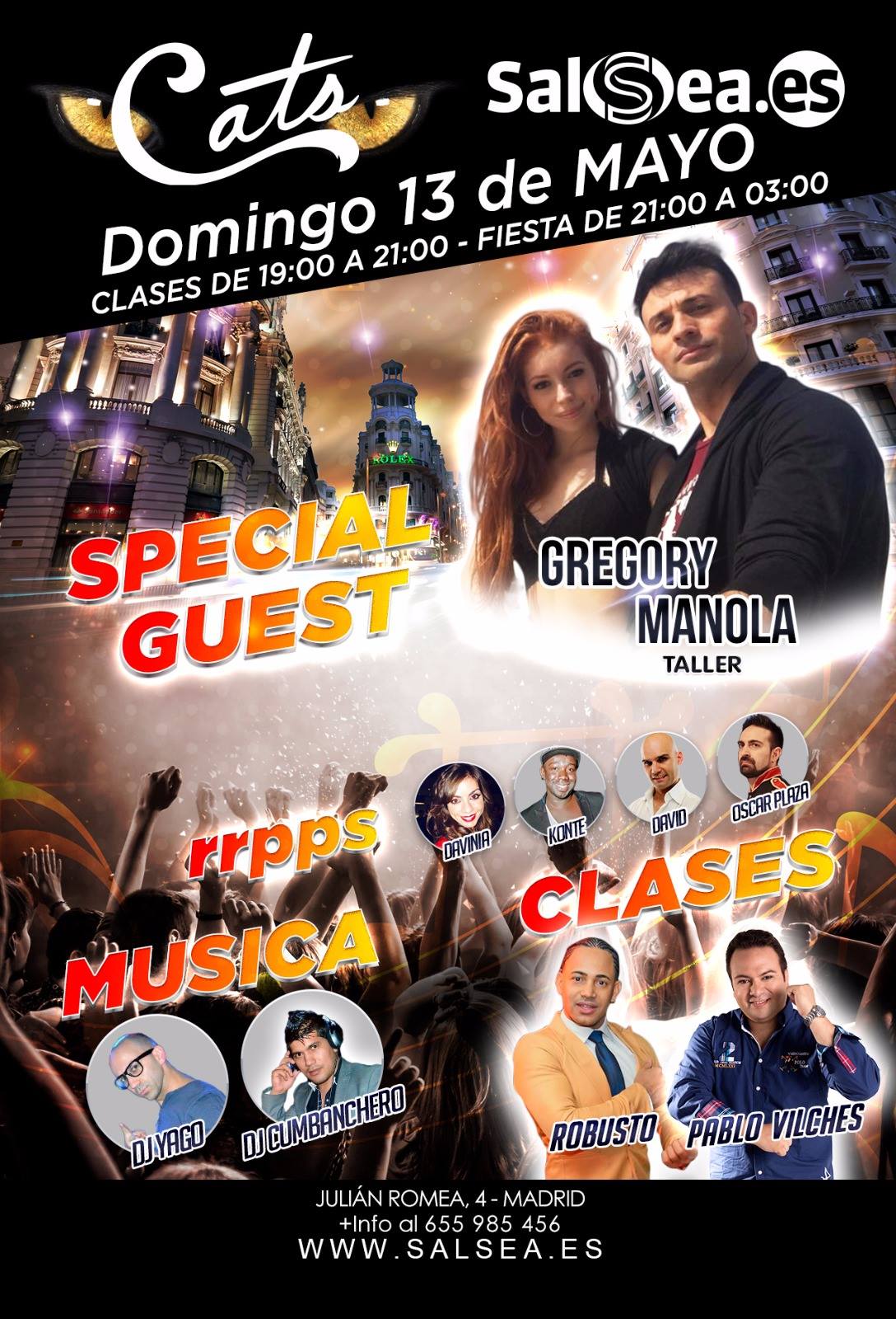 Cats Salsea Domingo 13 Mayo - Gregory y Manola