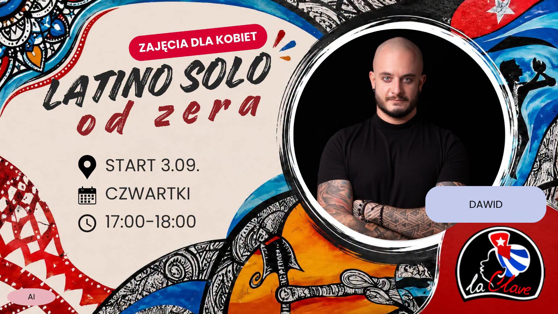 LATINO SOLO OD ZERA - ZAJĘCIA DLA KOBIET NOWA GRUPA CZWARTKI 17:00 START 3.09