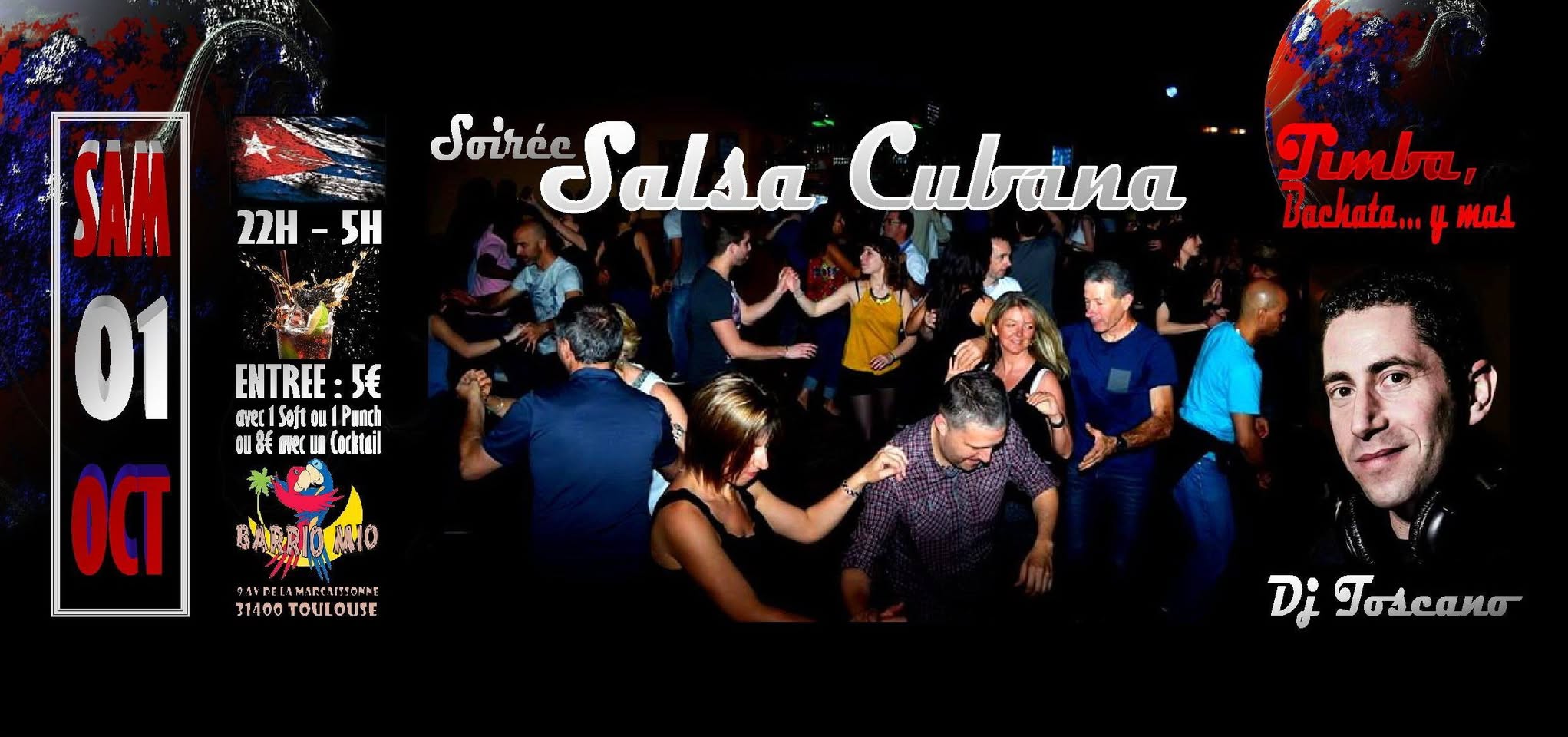Soirée SALSA Cubana au Barrio Mio avec DJ Toscano