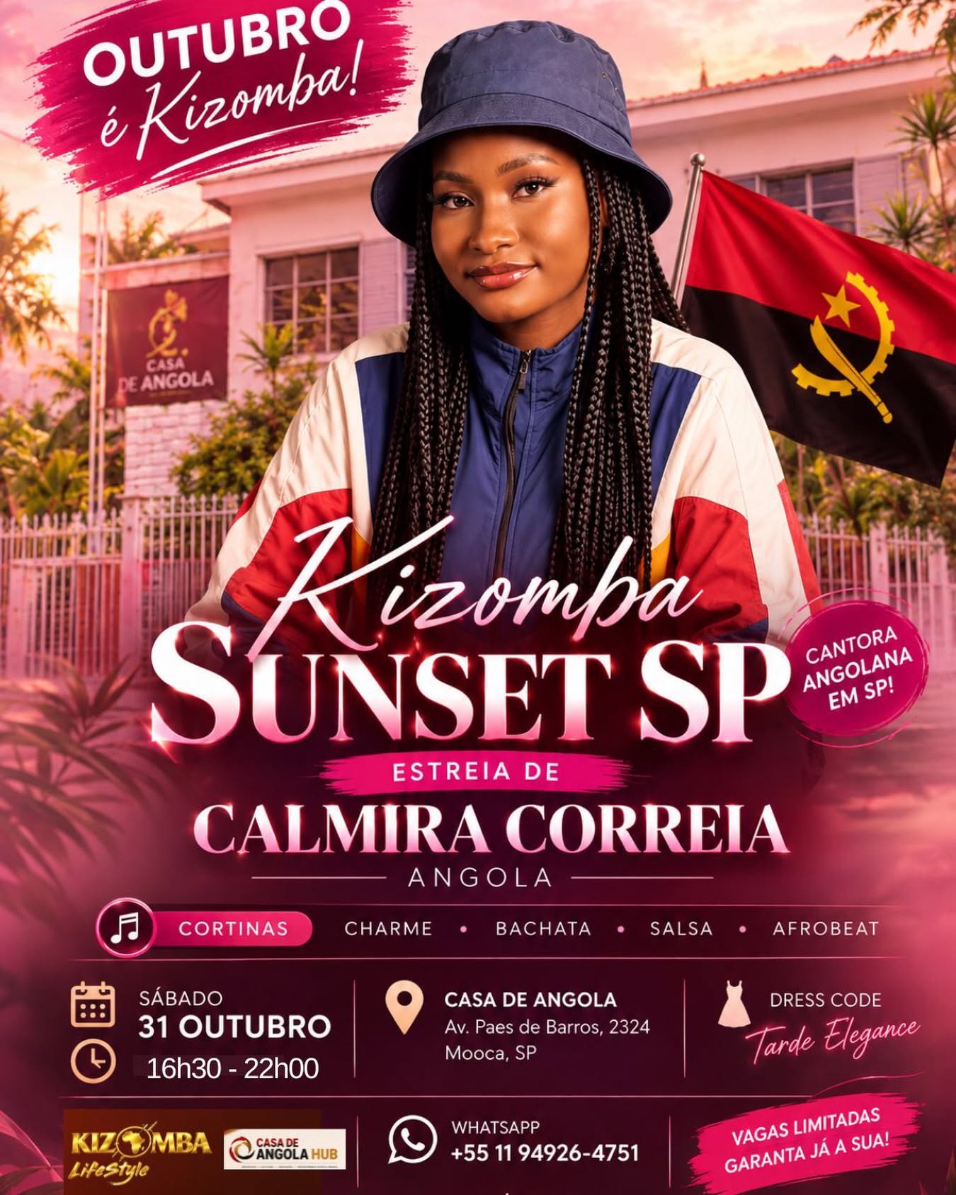 Baile de Kizomba em SP Aula + baile de Kizomba