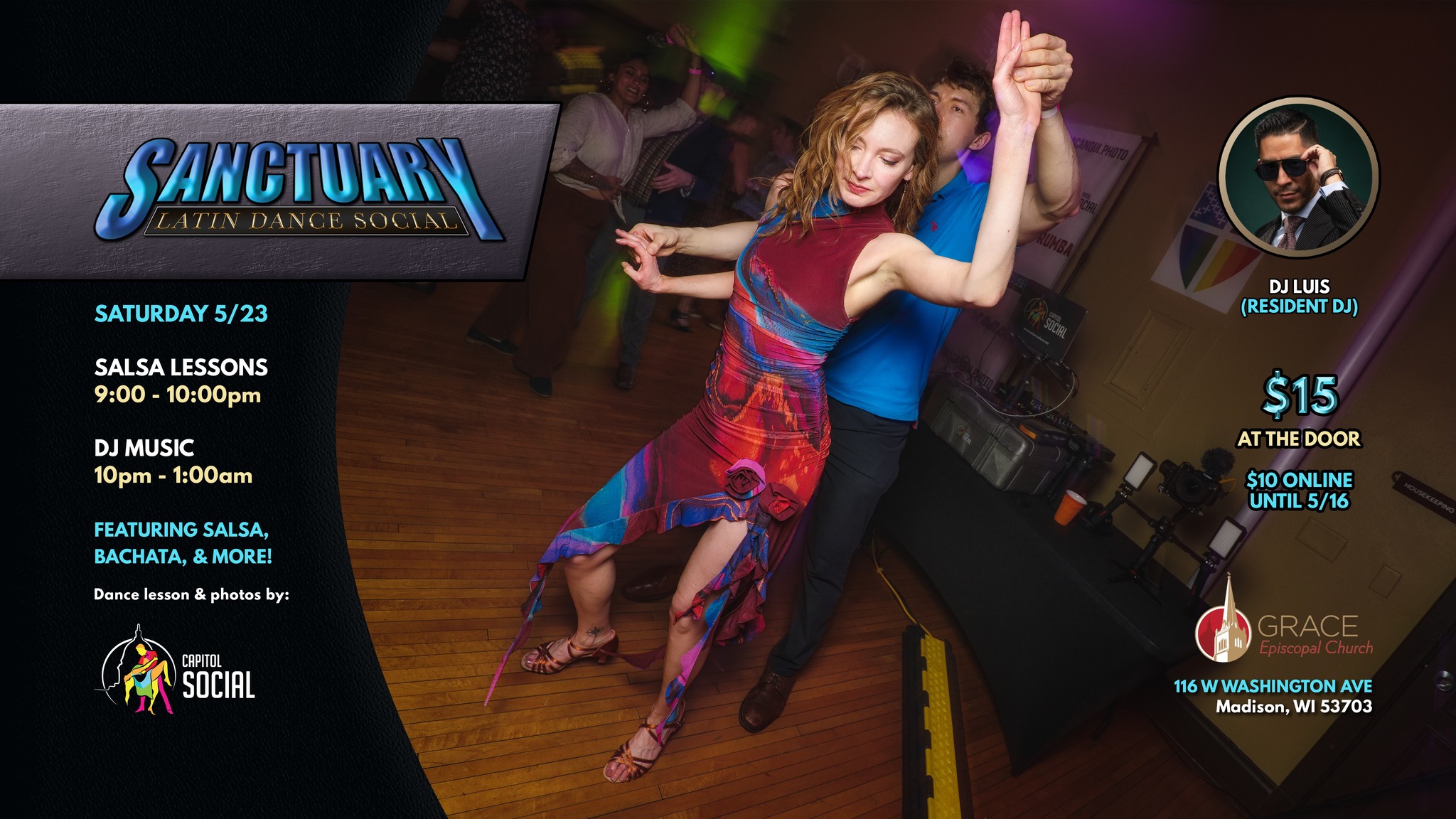 SANCTUARY Latin Dance Social (SAT. 5 23 26)