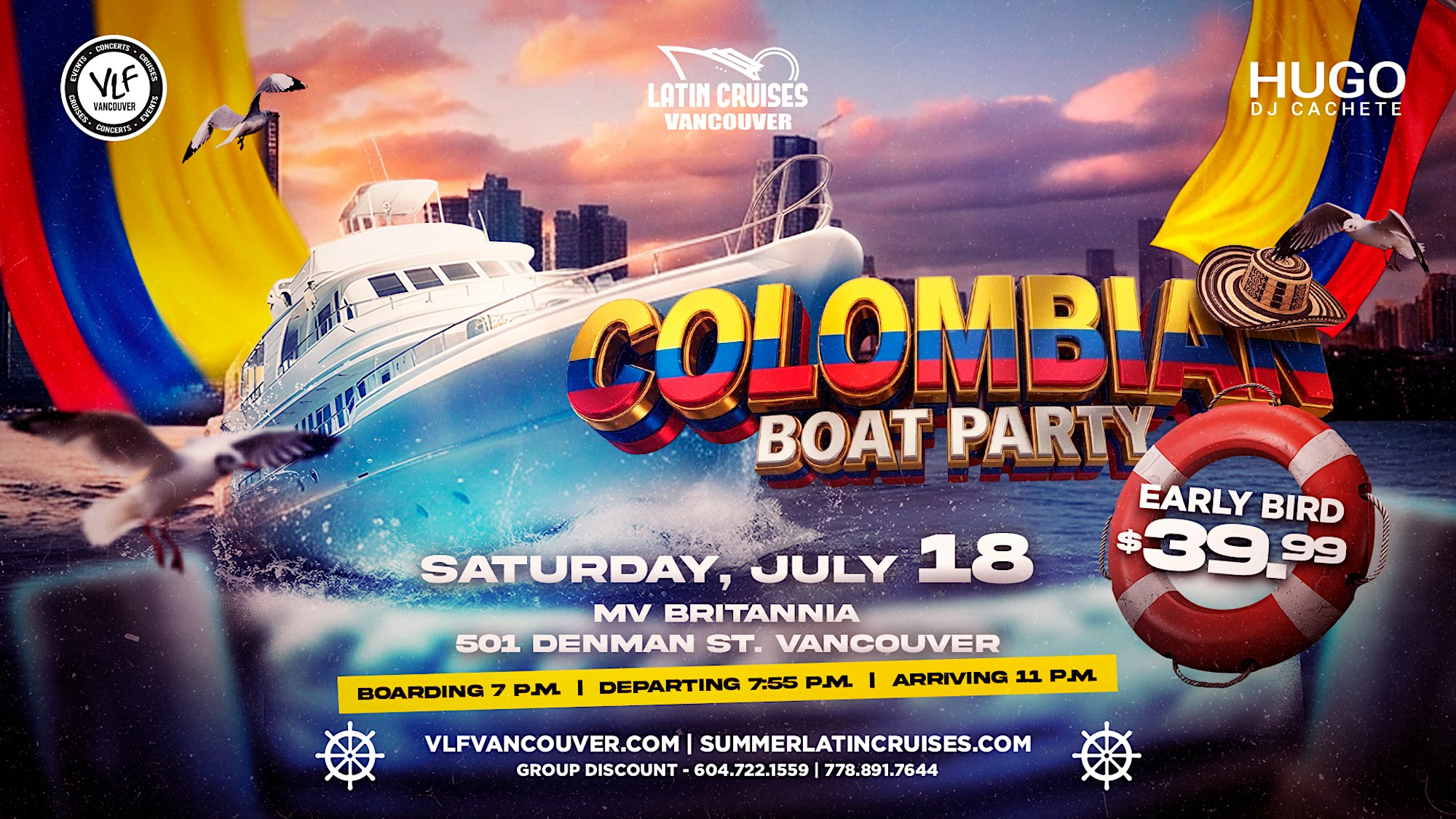 Latin Cruises 5 Colombian Boat Party 2026