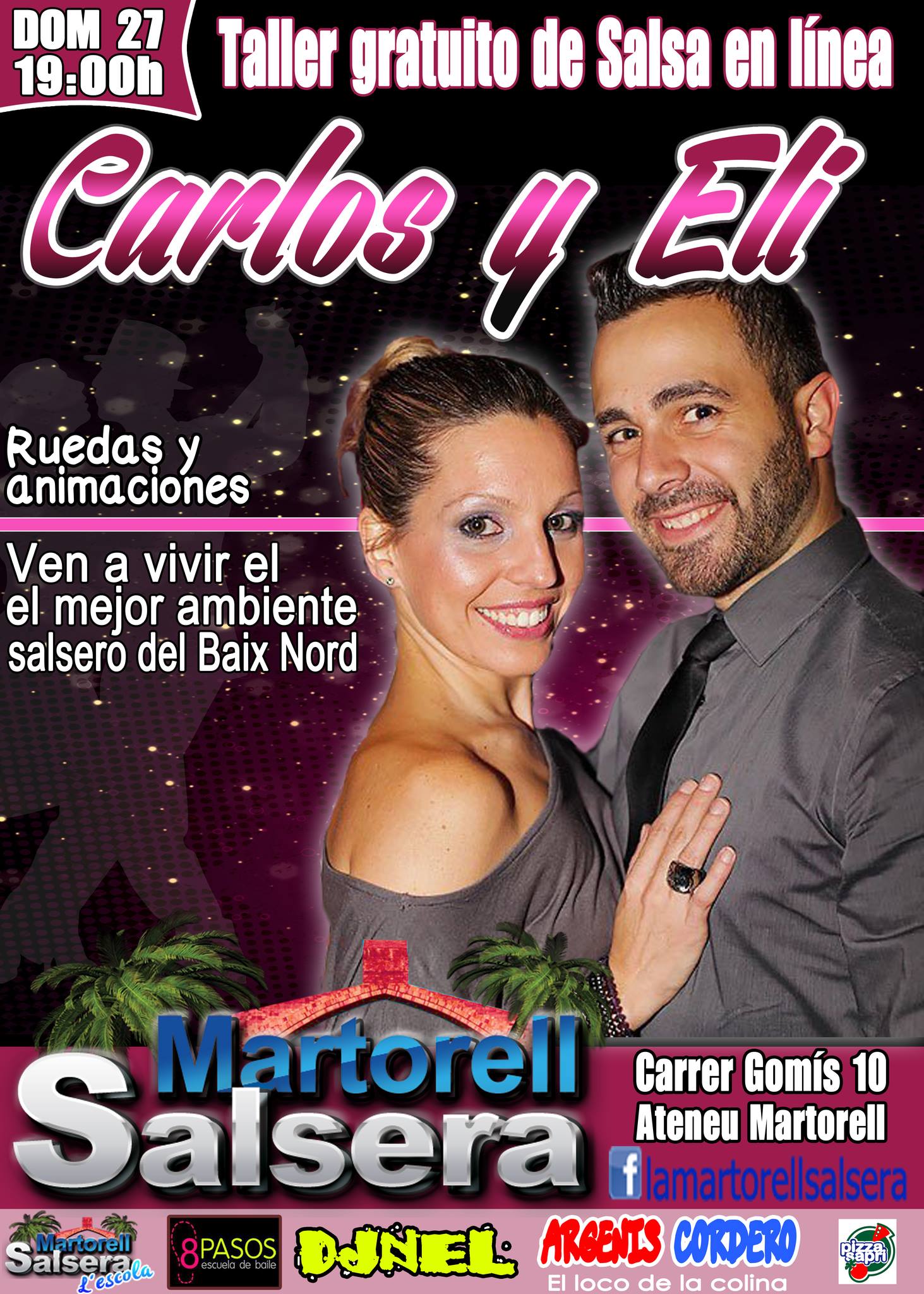 Taller Gratuito de Salsa en Linea con Carlos Gros y Eli