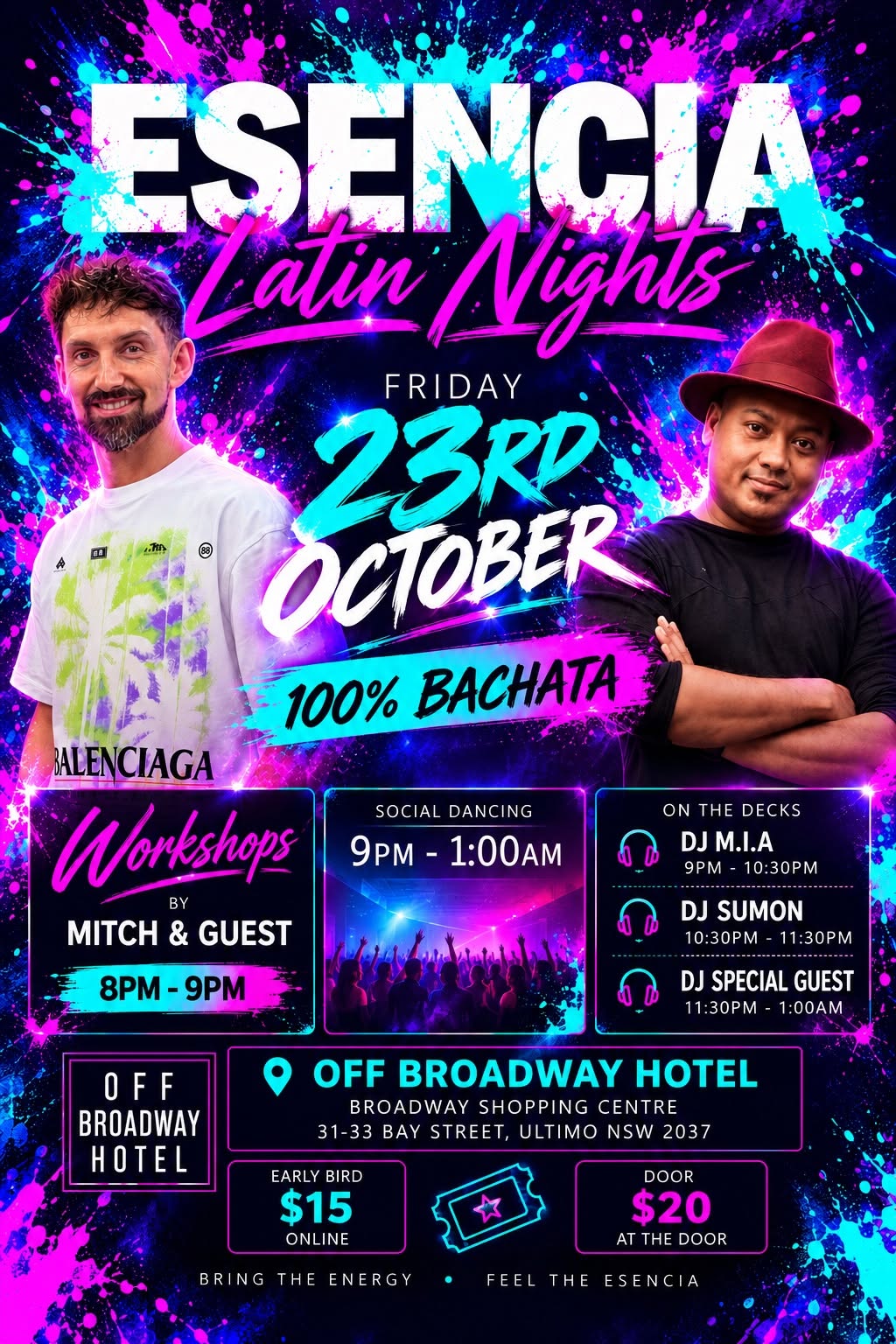 100 % Bachata ESENCIA - FRIDAY OCTOBER 23