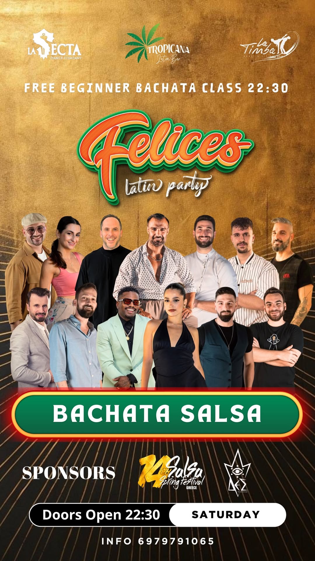 BACHATA SALSA PARTY 25 January FELICES On Saturday At Tropicana Latin Bar
