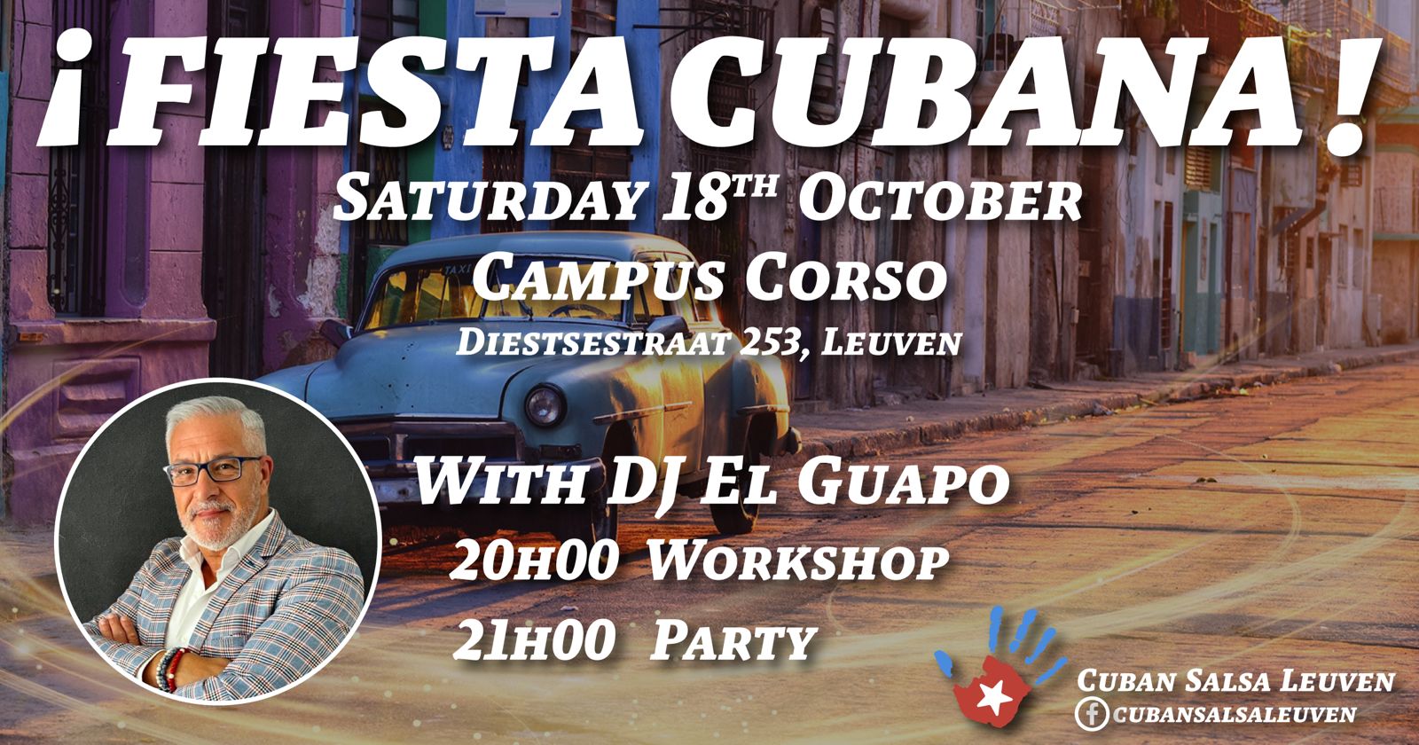 Fiesta Cubana with DJ El Guapo and workshop Casino Partnerwork Open Level with El Guapo! π₯π₯π₯