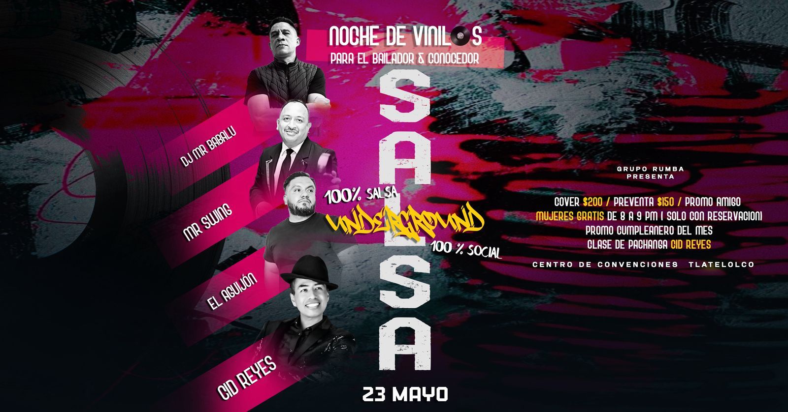 Salsa Underground edición Noche de vinilos - viernes 23 de mayo 9 pm