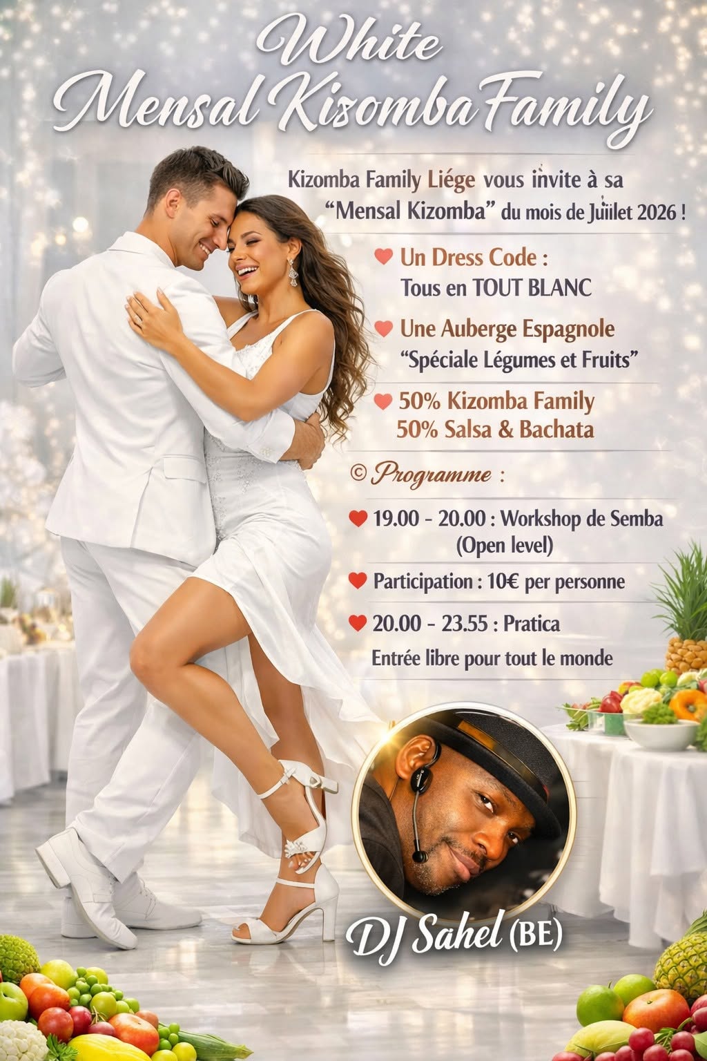 White Mensal Kizomba - Juillet 2026