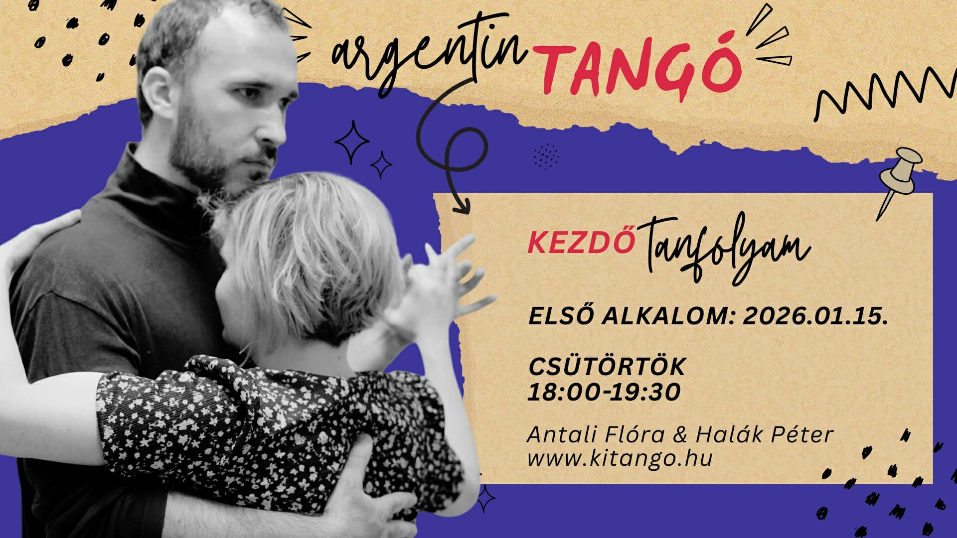 Új kezdő argentin tangó tanfolyam - CSÜTÖRTÖK @KITango