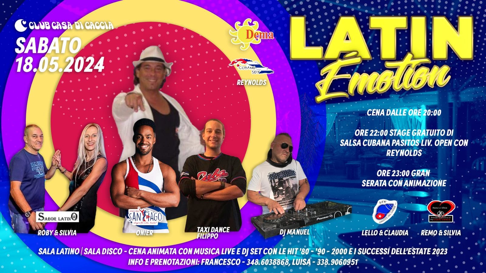 LATIN ÈMOTION SABATO 18 MAGGIO 2024