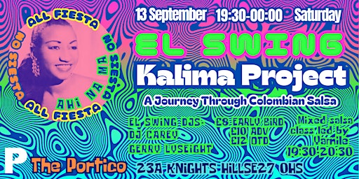 El Swing Saturday September 13th Kalima Project live + El Swing DJs + Yamile's Salsa Dance Class