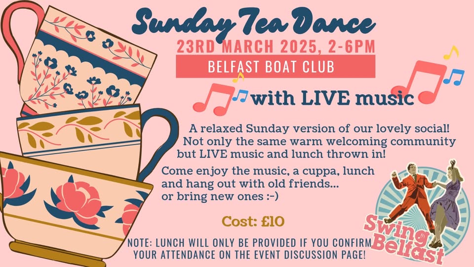 Swing Belfast Sunday Tea Dance with LIVE music