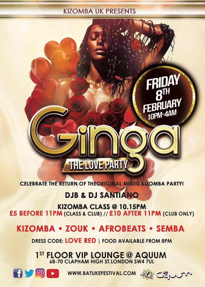 GINGA - The original mixed Kizomba party with DJB & DJ Santiano