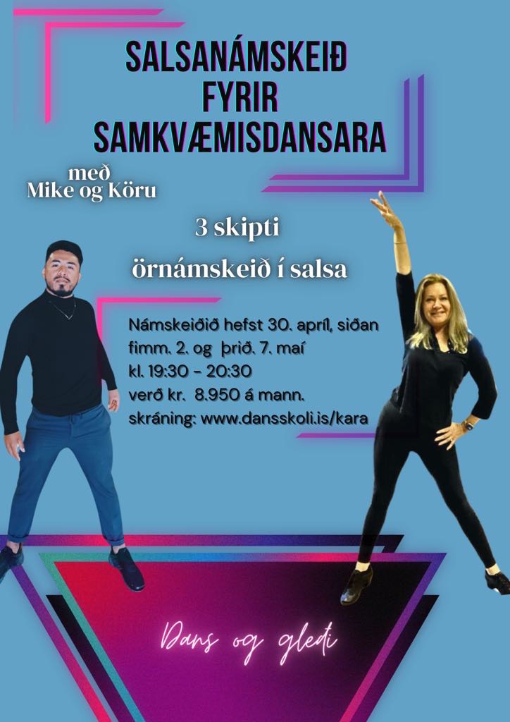 SALSANÁMSKEIÐ FYRIR SAMKVÆMISDANSARA