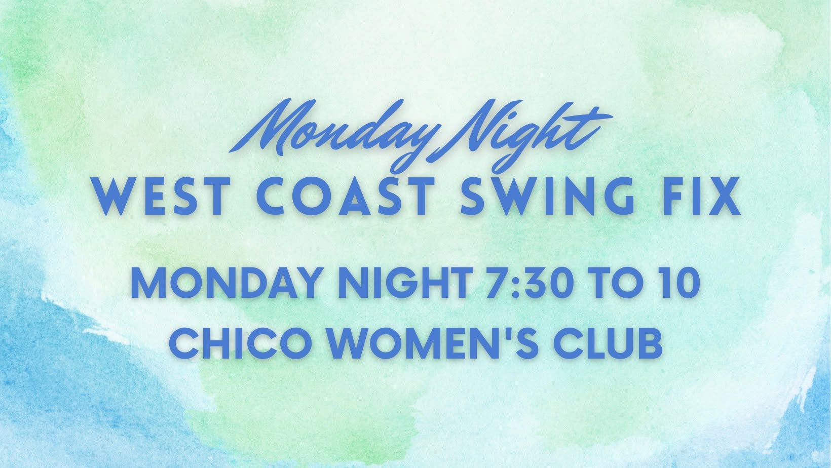 Monday Night West Coast Swing Fix