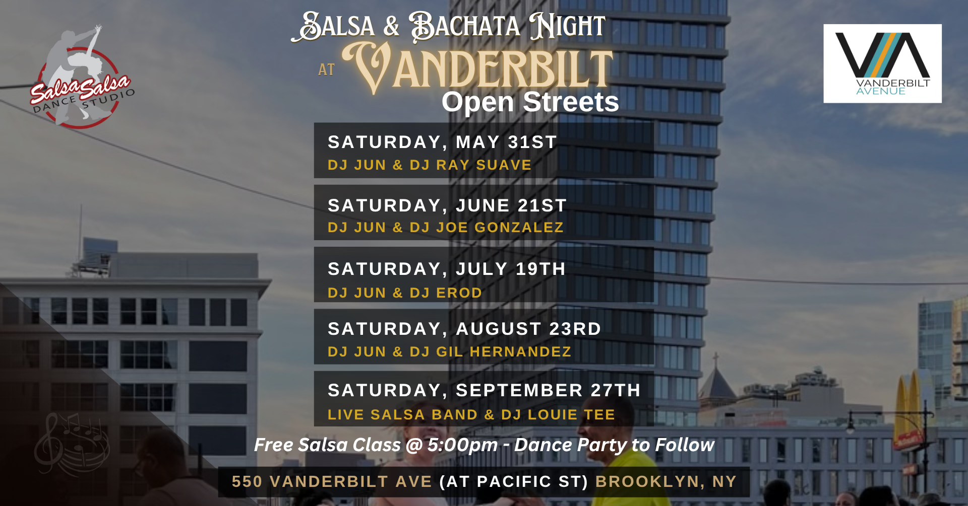 Outdoor Salsa @ Vanderbilt Open Streets
