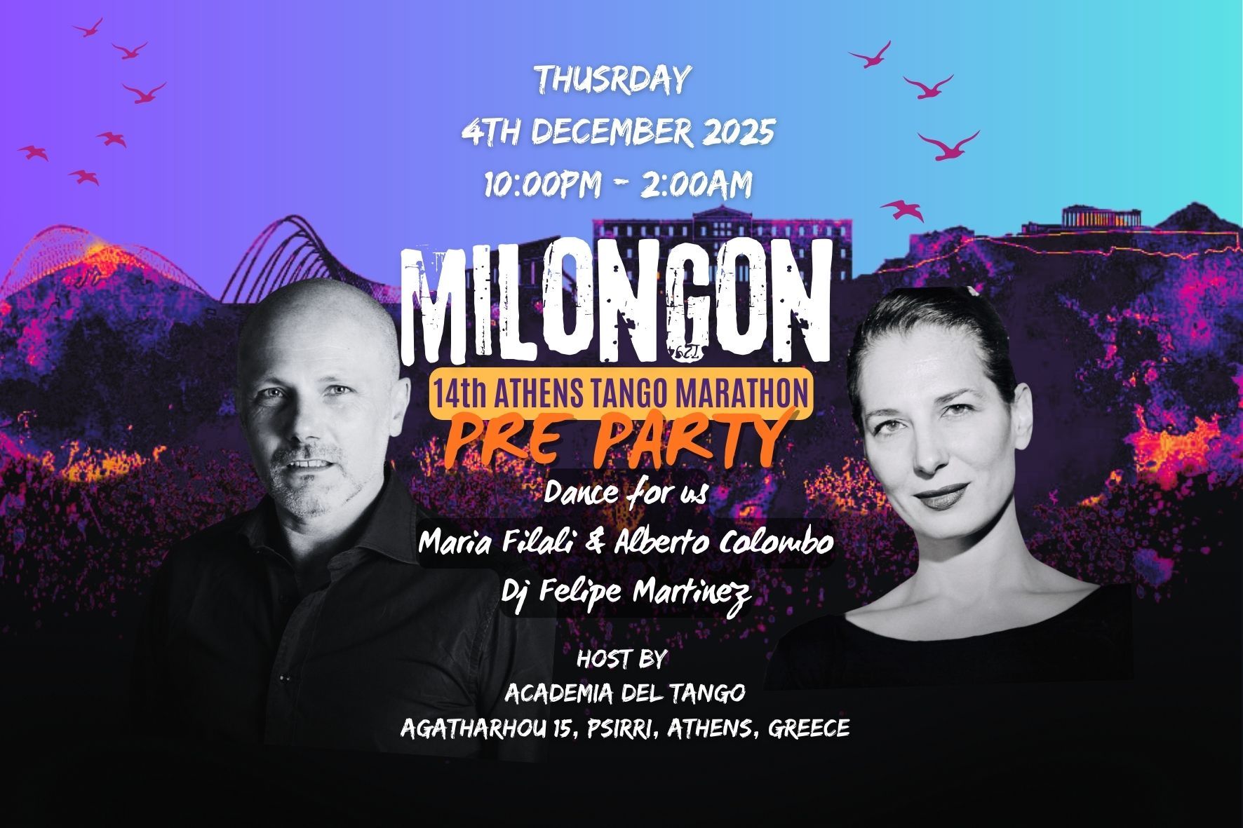MILONGON Pre Party 14th Athens Tango Marathon