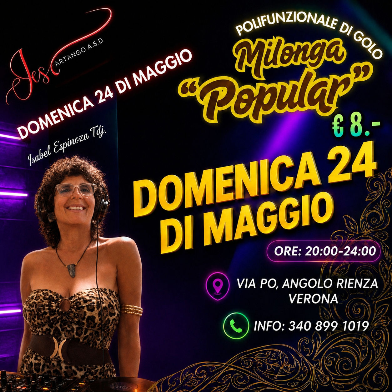 Milonga "La Popular"Alla Polifunzionale, Isabel Espinoza Tdj!