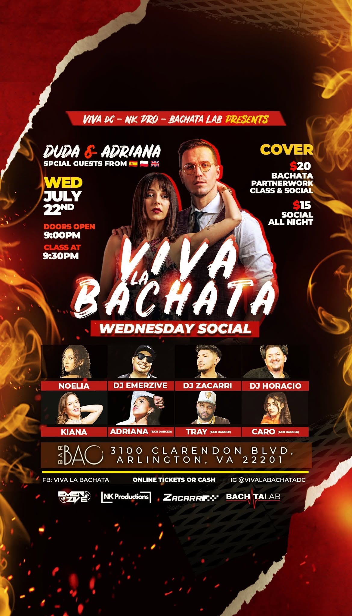 🚨Viva La Bachata Wednesday Social -Special Event w Duda & Adriana🚨