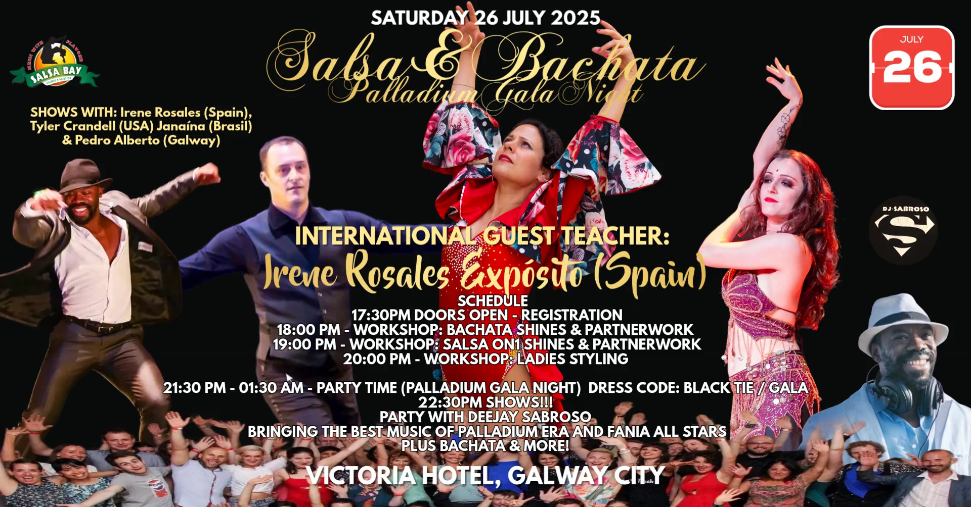 SALSA & BACHATA - PALLADIUM GALA NIGHT With International Guest Teacher: Irene Rosales (Spain)
