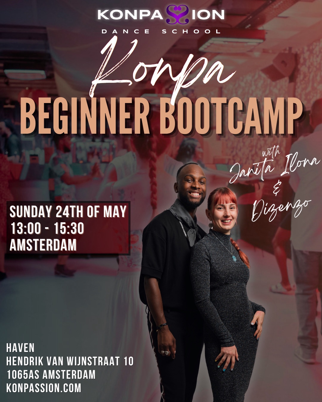 Konpa Beginner Bootcamp in Amsterdam with Janita & Dizenzo