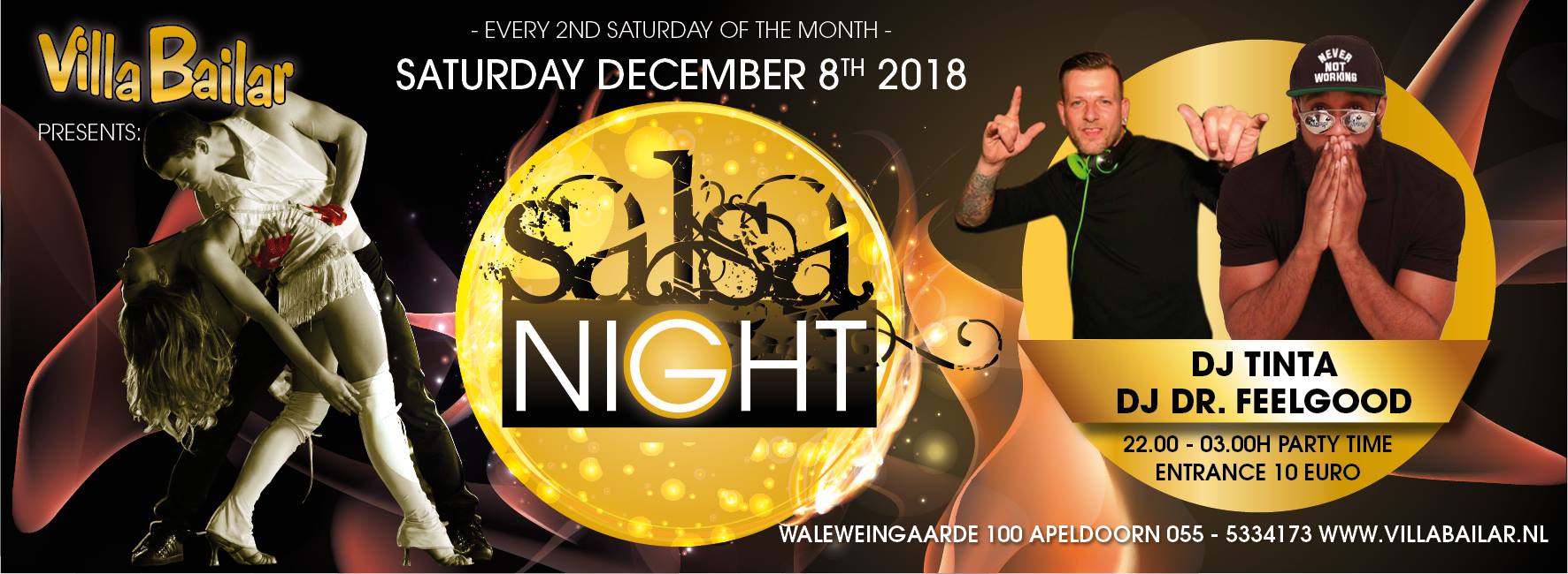 Salsa Night; Apeldoorn! 2 areas, Tonight!