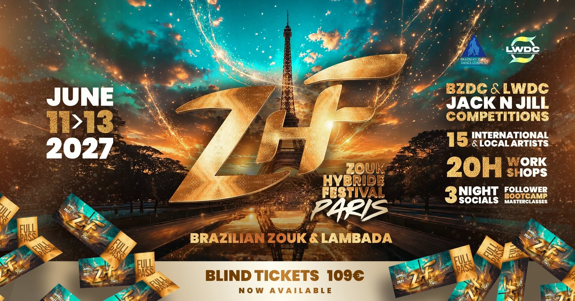 ZHF - ZOUK HYBRIDE FESTIVAL ED.2 11-13 JUNE 2027 IN PARIS