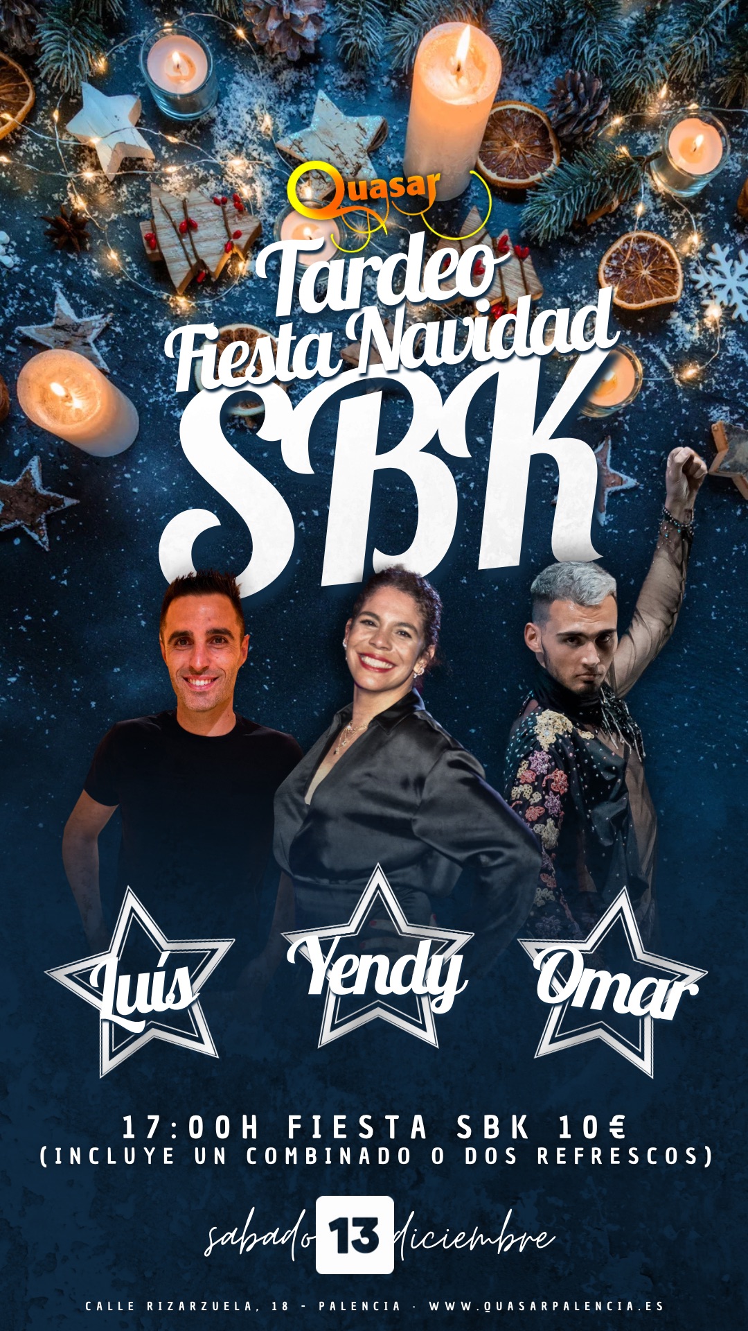 🎄💃 Tardeo Fiesta Navidad SBK en Quasar 🕺✨