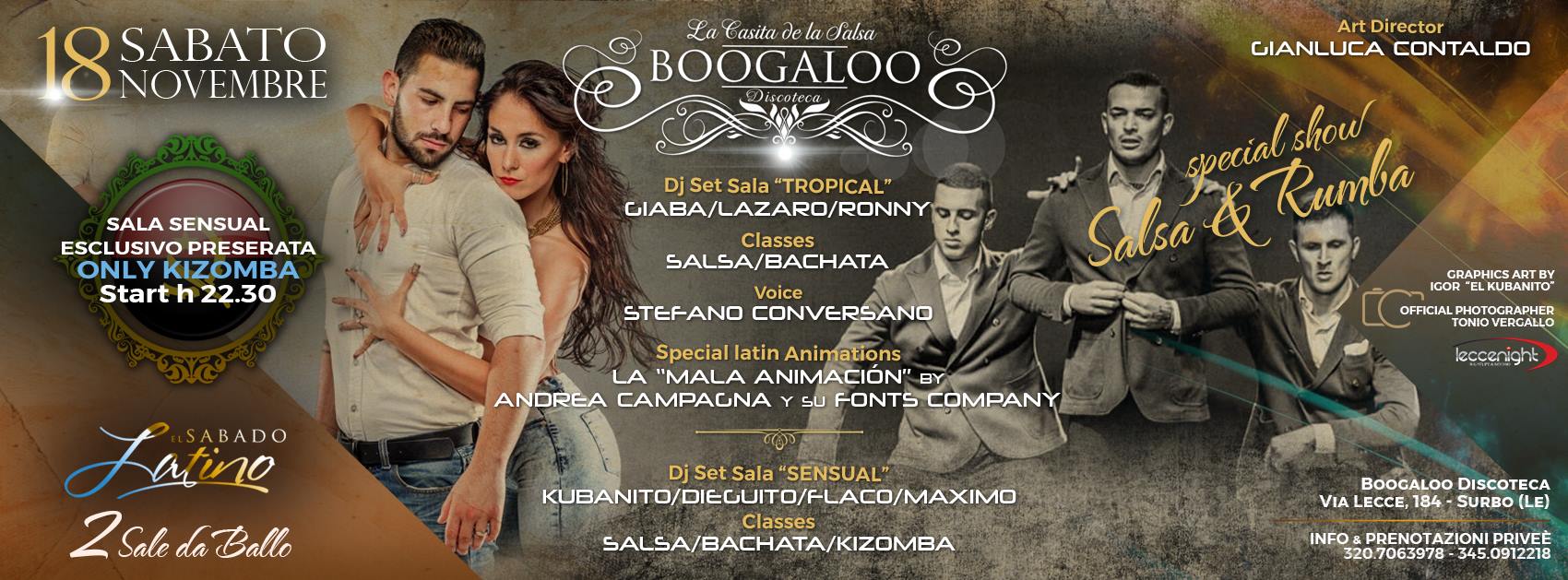 Boogaloo "El Sabado Latino" 18 Novembre 2017 - Special Show