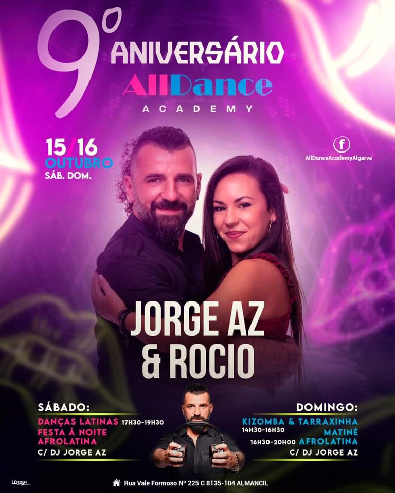 9.ºaniversario AllDance Academy com workshops e festas