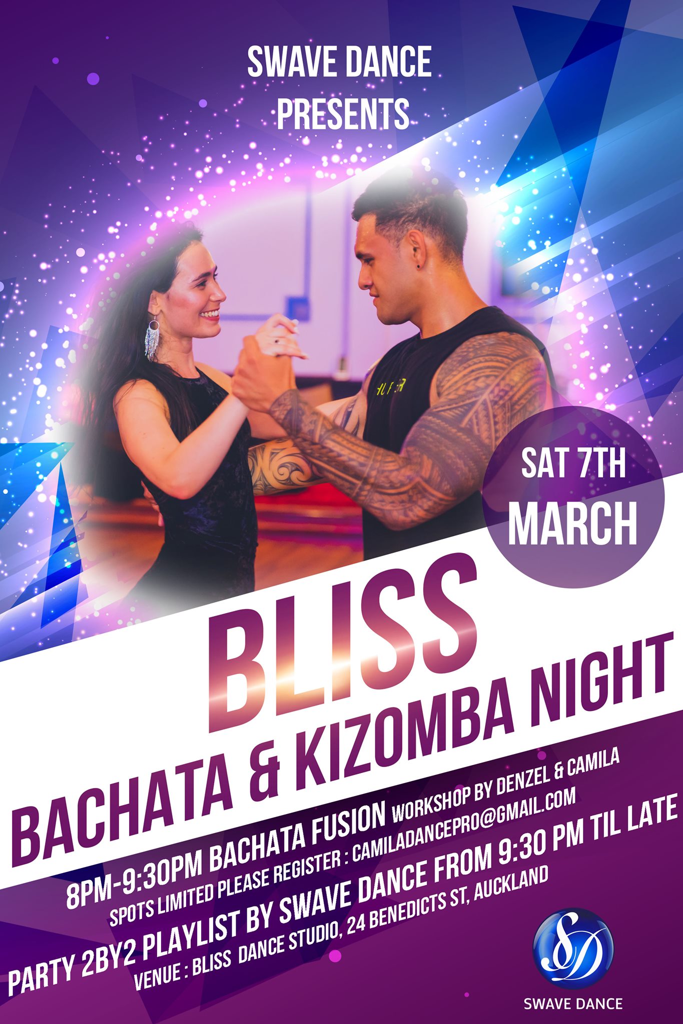BLISS β
Saturday Night Bachata Kizomba